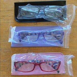 3-pack Gaoye Blue Light Filtering 1.0 Readers W/ Case